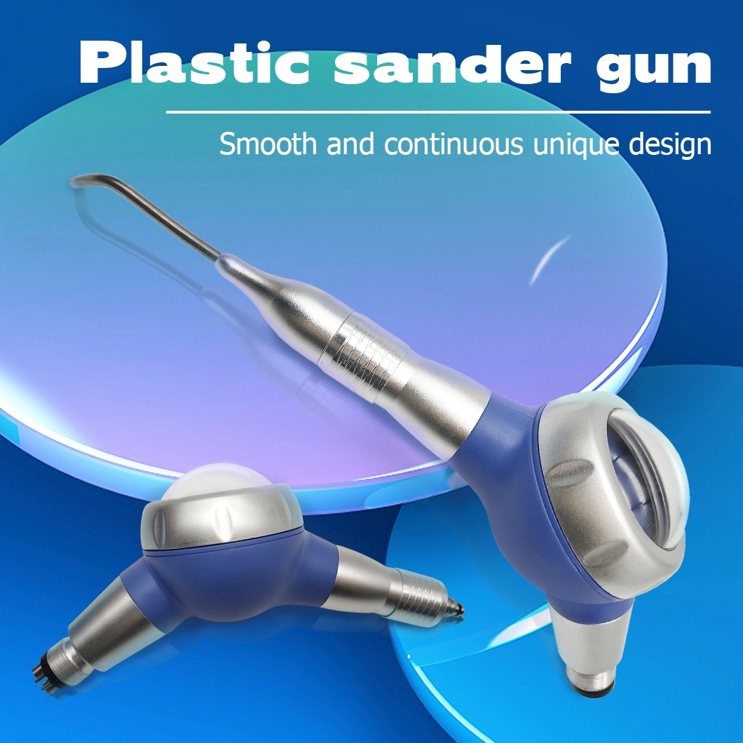 Dental Apparatus Clear Window Plastic Sandblasting Gun with Blue Color